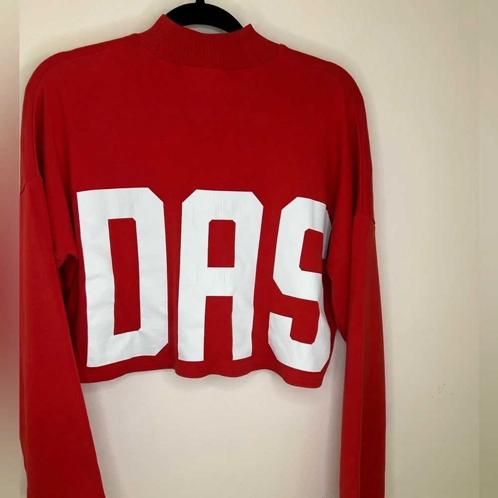 adidas Originals Women's Bold Age Cropped Sweatshirt in red - Picture 12 of 14